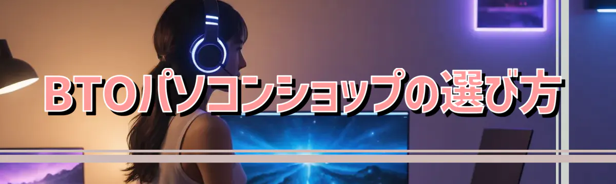 BTOパソコンショップの選び方