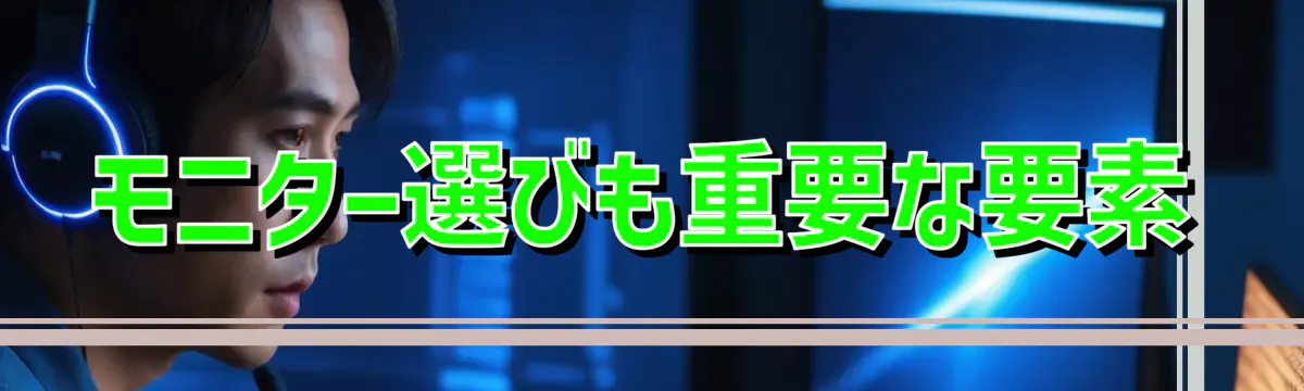 モニター選びも重要な要素