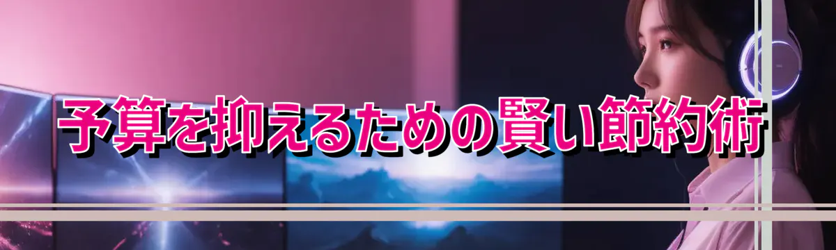 予算を抑えるための賢い節約術