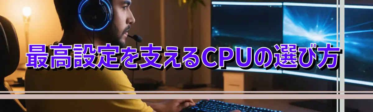 最高設定を支えるCPUの選び方