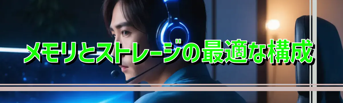 メモリとストレージの最適な構成