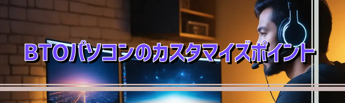 BTOパソコンのカスタマイズポイント