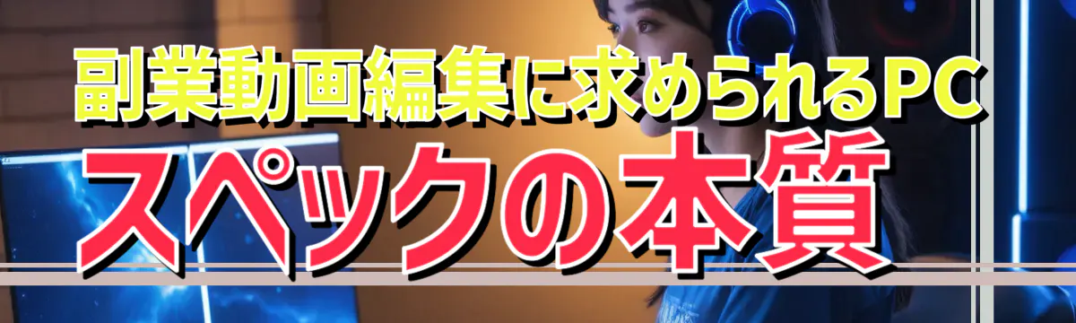 副業動画編集に求められるPCスペックの本質