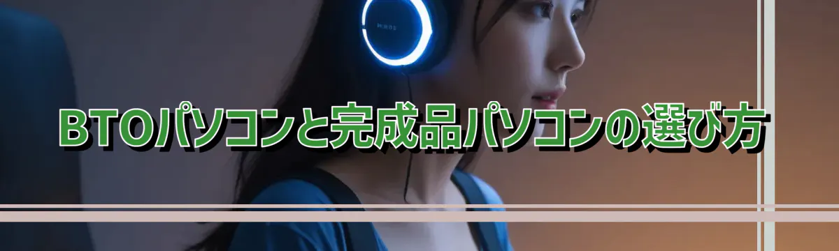 BTOパソコンと完成品パソコンの選び方