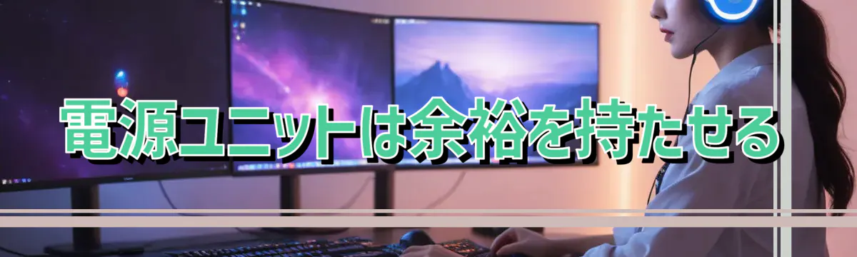 電源ユニットは余裕を持たせる