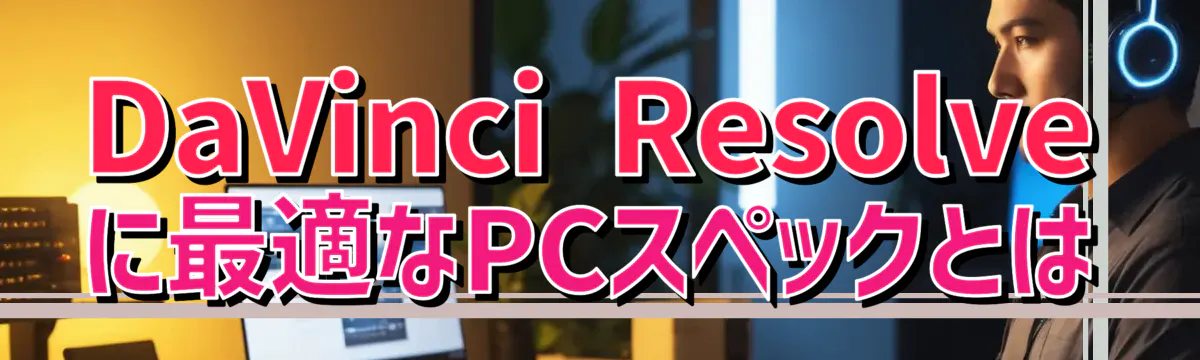 DaVinci Resolveに最適なPCスペックとは