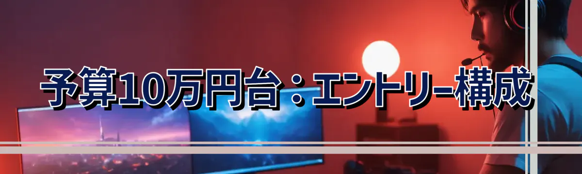 予算10万円台：エントリー構成