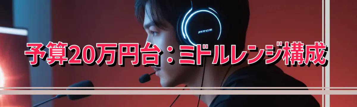 予算20万円台：ミドルレンジ構成