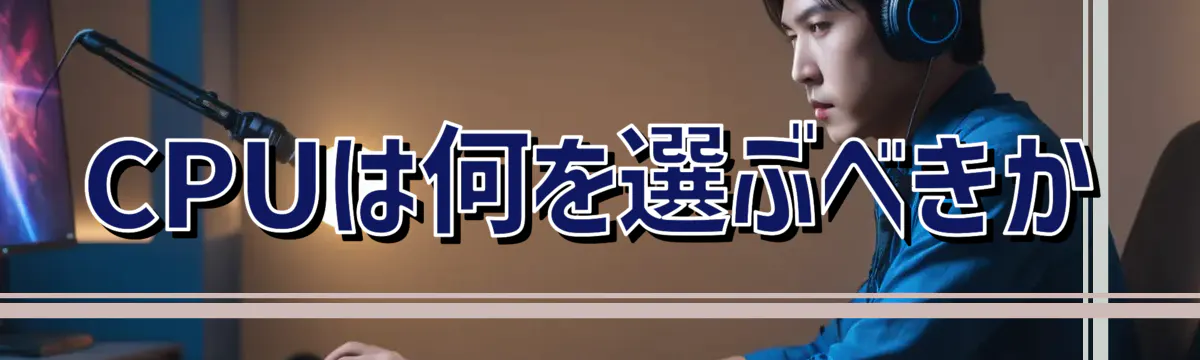 CPUは何を選ぶべきか