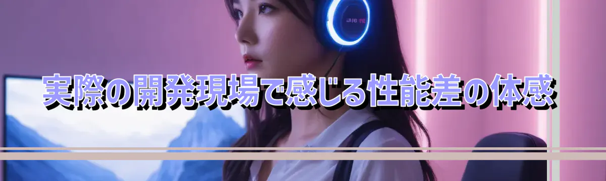 実際の開発現場で感じる性能差の体感