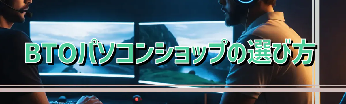 BTOパソコンショップの選び方