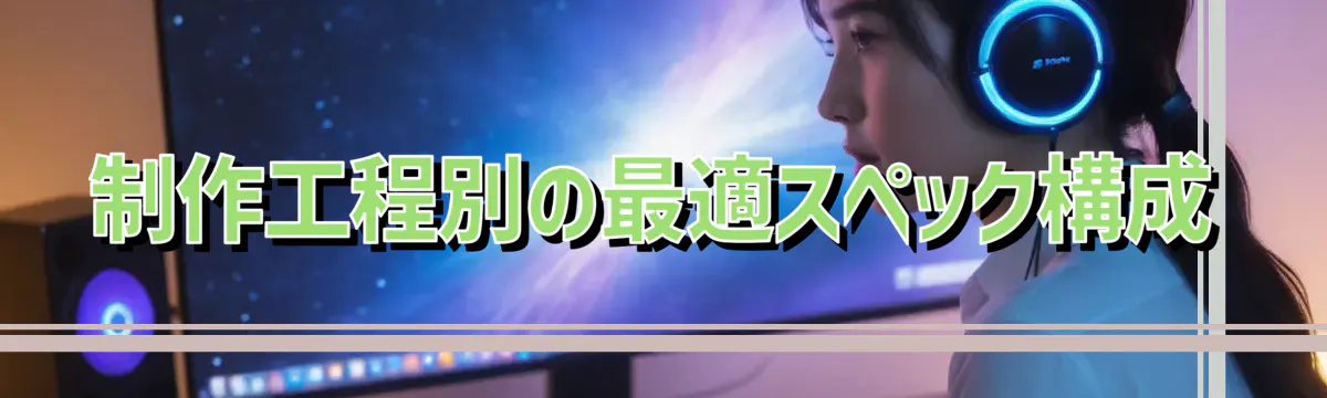 制作工程別の最適スペック構成