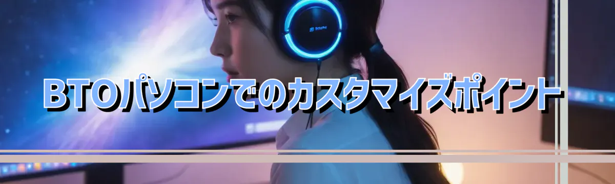 BTOパソコンでのカスタマイズポイント