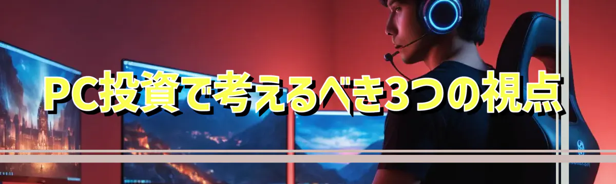 PC投資で考えるべき3つの視点