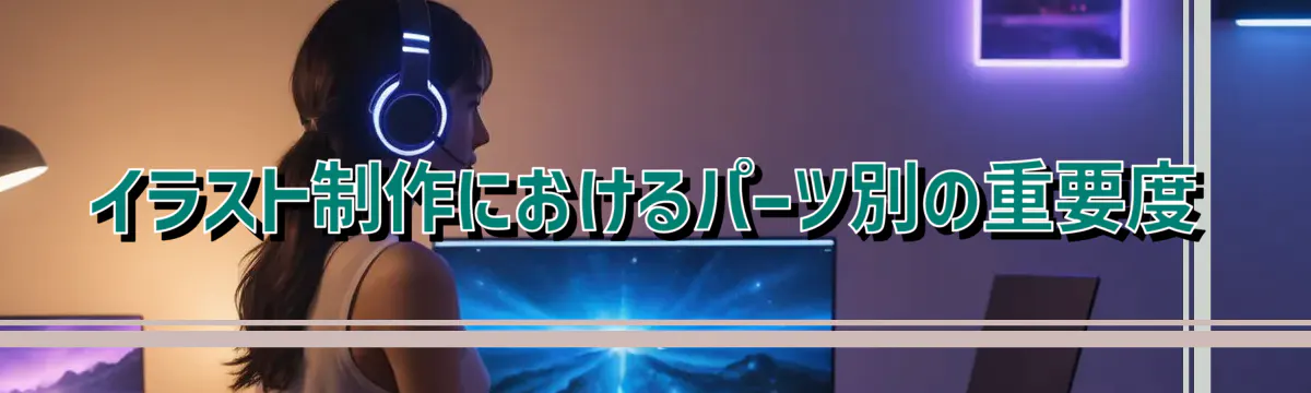 イラスト制作におけるパーツ別の重要度
