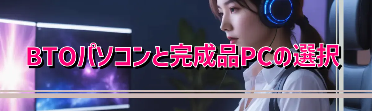 BTOパソコンと完成品PCの選択