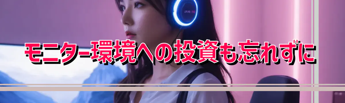 モニター環境への投資も忘れずに