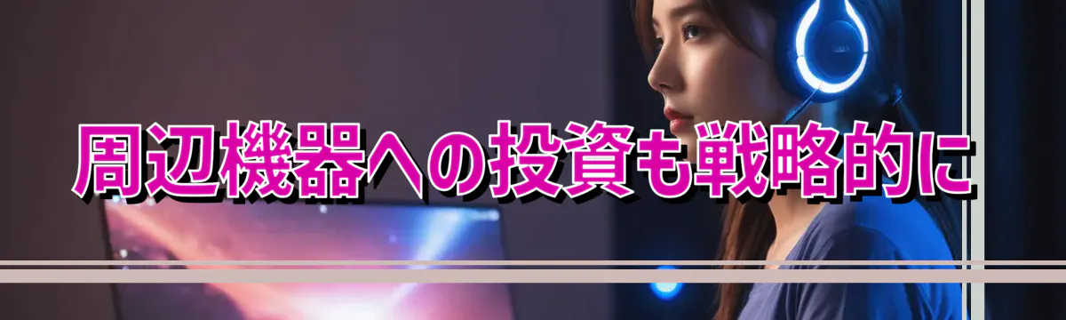 周辺機器への投資も戦略的に