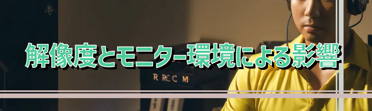 解像度とモニター環境による影響
