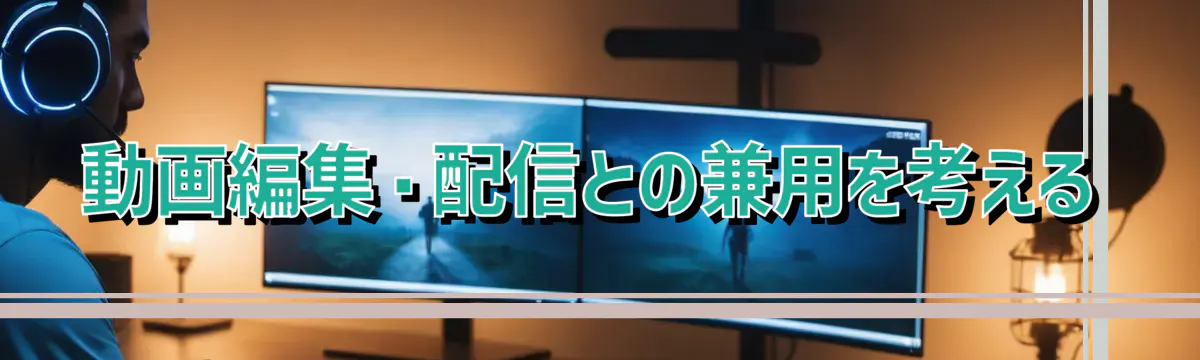 動画編集・配信との兼用を考える