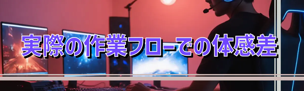 実際の作業フローでの体感差