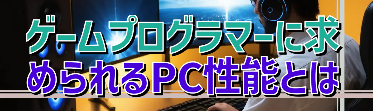 ゲームプログラマーに求められるPC性能とは