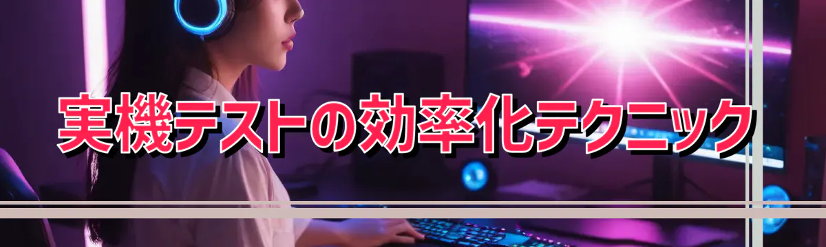 実機テストの効率化テクニック