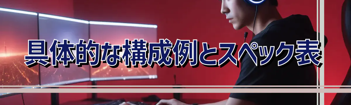 具体的な構成例とスペック表