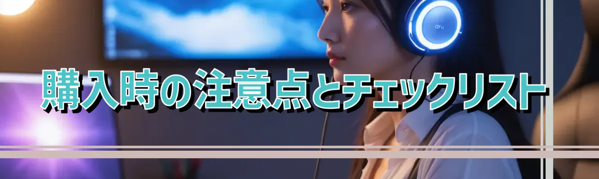 購入時の注意点とチェックリスト