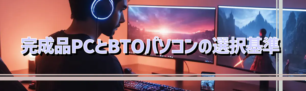 完成品PCとBTOパソコンの選択基準