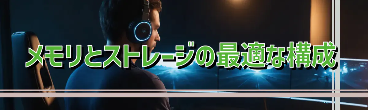 メモリとストレージの最適な構成