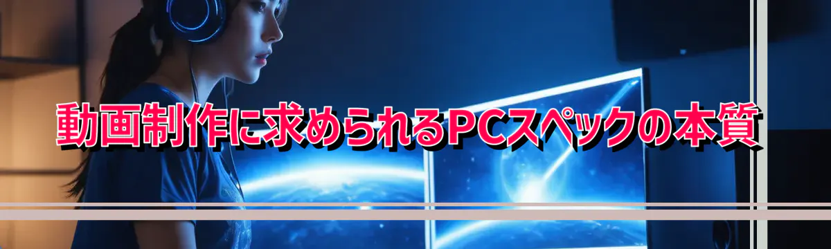 動画制作に求められるPCスペックの本質