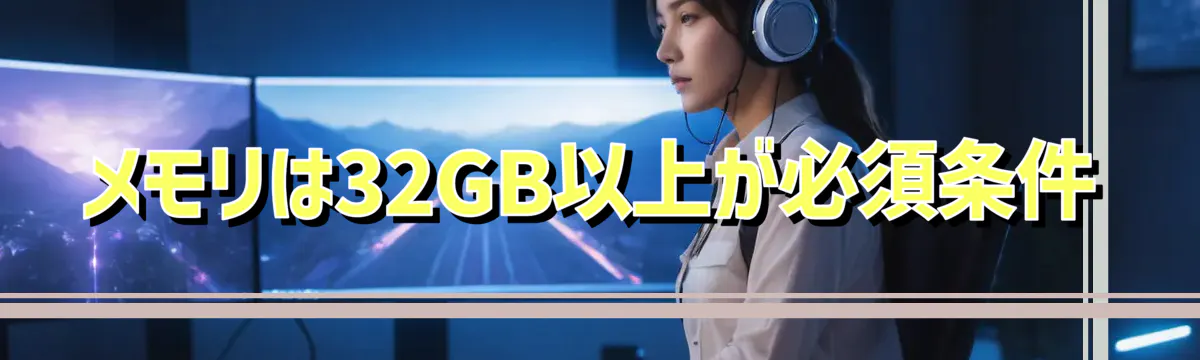 メモリは32GB以上が必須条件