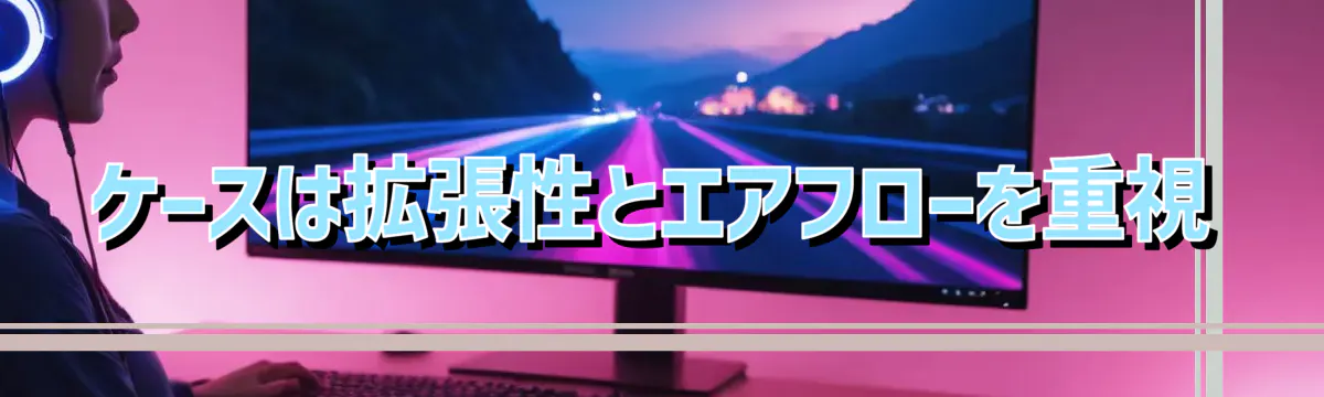ケースは拡張性とエアフローを重視