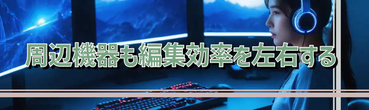 周辺機器も編集効率を左右する