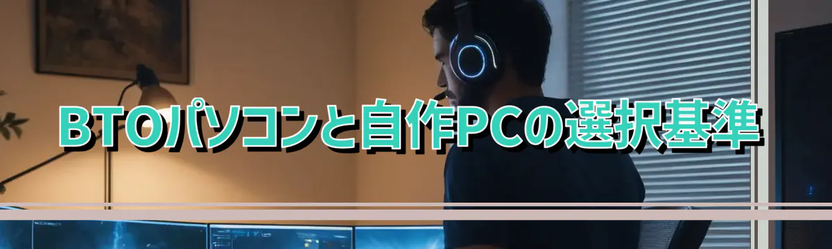 BTOパソコンと自作PCの選択基準
