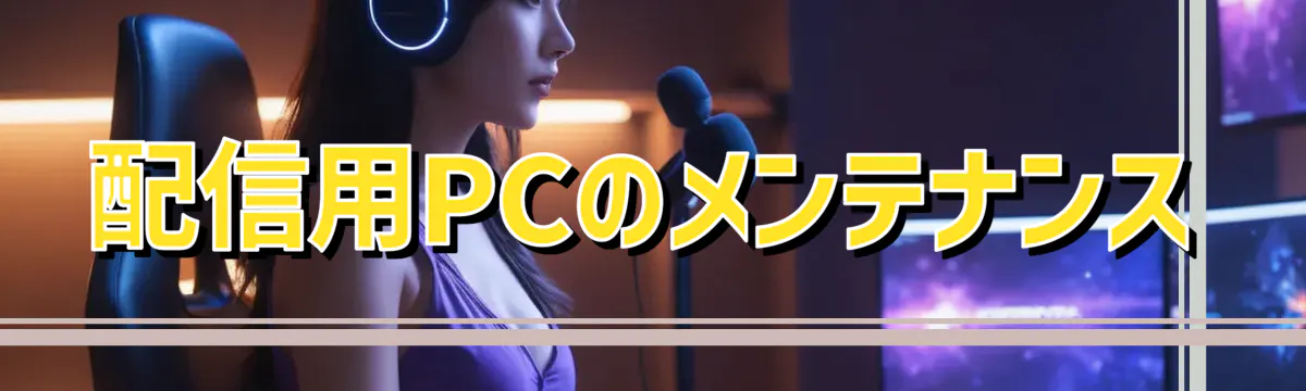 配信用PCのメンテナンス