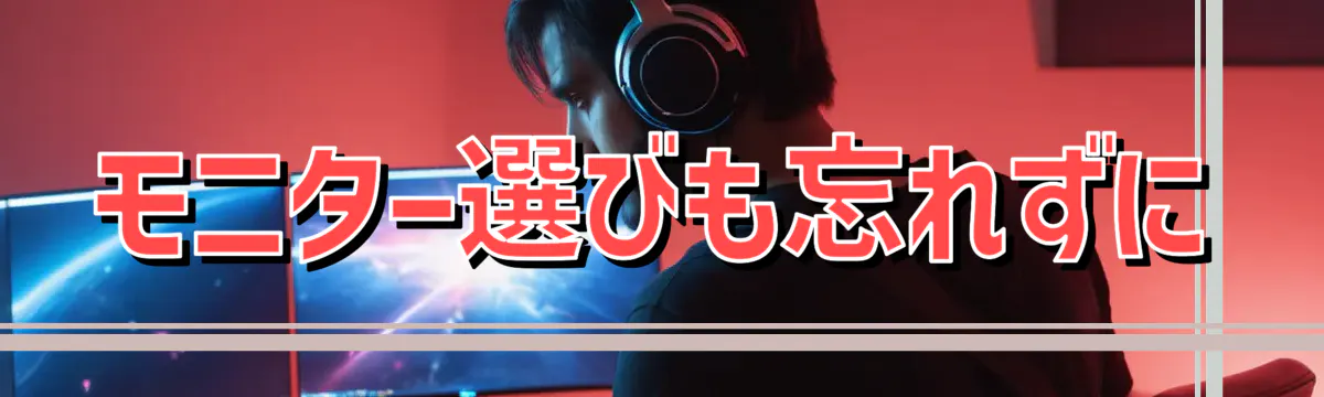 モニター選びも忘れずに