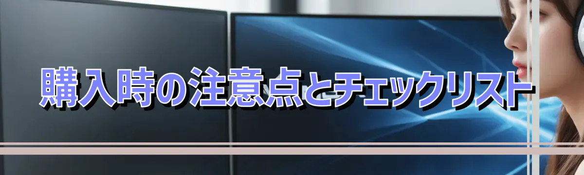購入時の注意点とチェックリスト