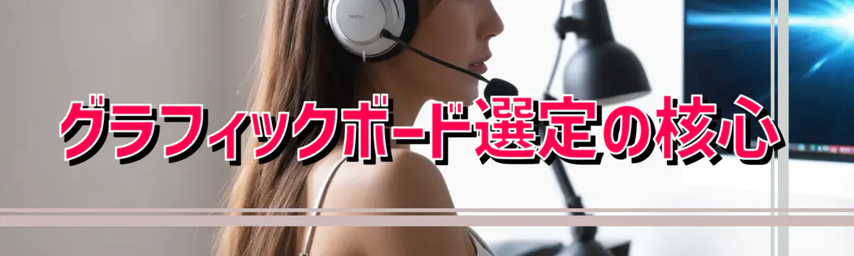 グラフィックボード選定の核心