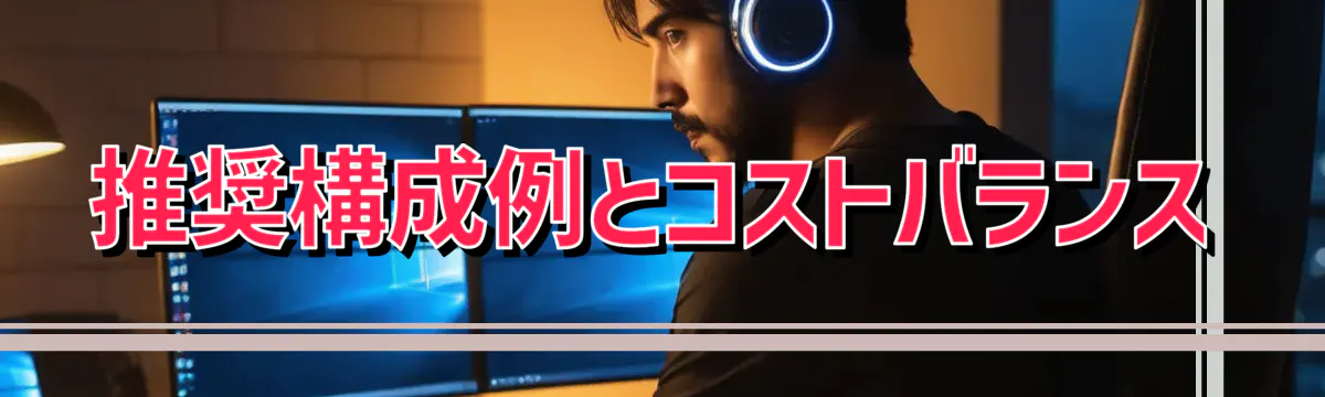 推奨構成例とコストバランス