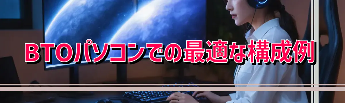 BTOパソコンでの最適な構成例