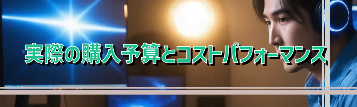 実際の購入予算とコストパフォーマンス