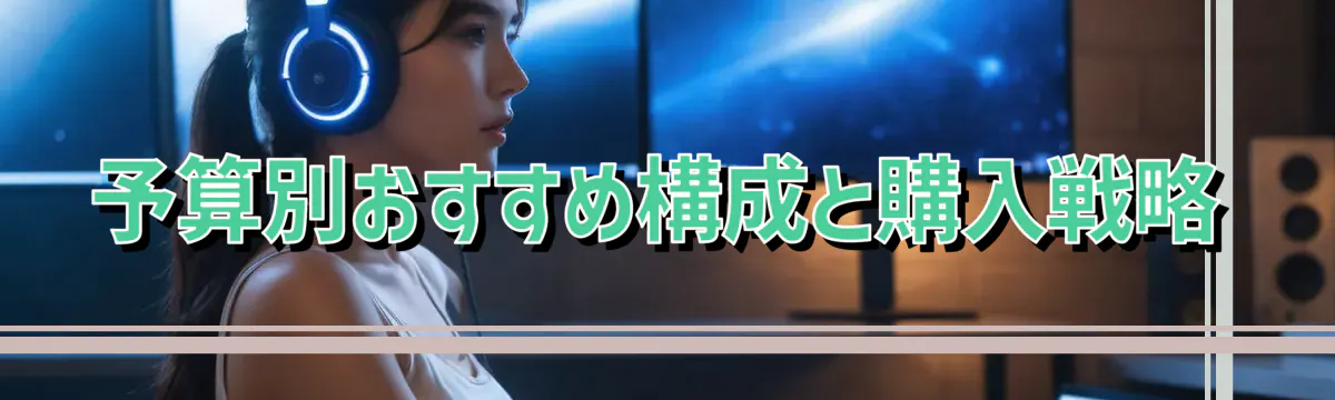 予算別おすすめ構成と購入戦略