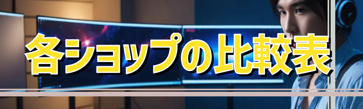 各ショップの比較表