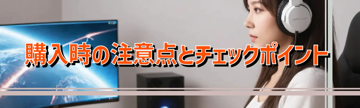 購入時の注意点とチェックポイント