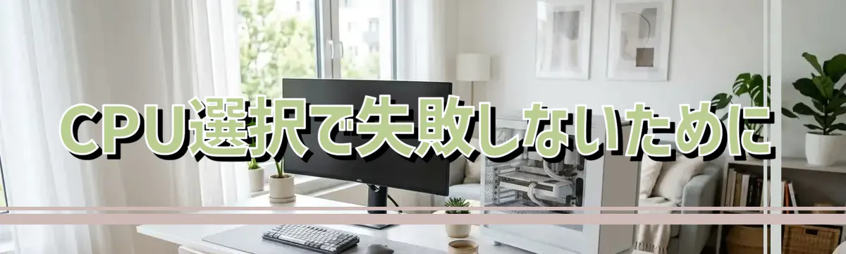 CPU選択で失敗しないために