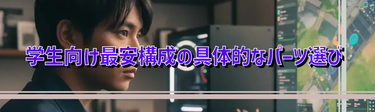 学生向け最安構成の具体的なパーツ選び