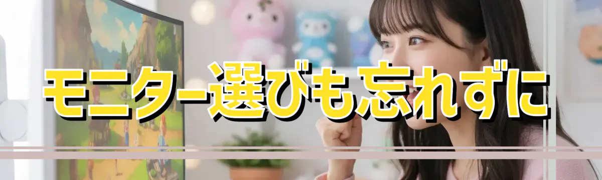 モニター選びも忘れずに