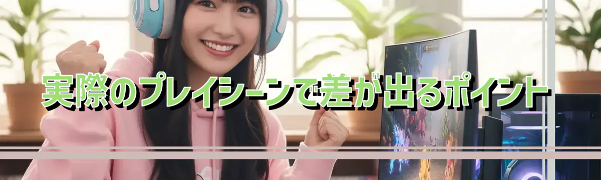 実際のプレイシーンで差が出るポイント
